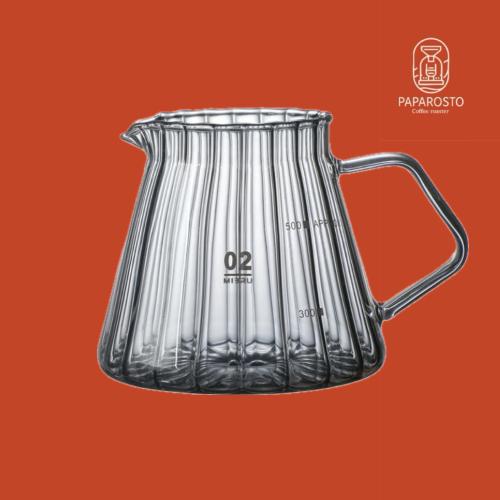 سيرفر قهوة زجاجي مموج 600مل