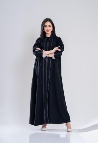 عباية كريب سوداء بكم ضيق بيج