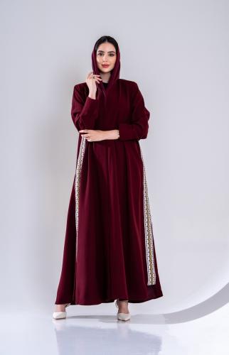 عبايه من قماش كريب السيراميك المميز بأكتاف ولمسه أ...