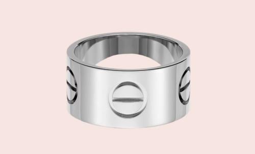 خاتم كارتير العريض الفضي