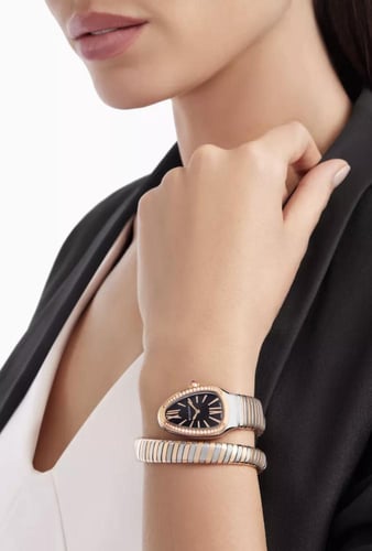 ساعة بولغاري مكس مينا اسود ، مينا ابيض