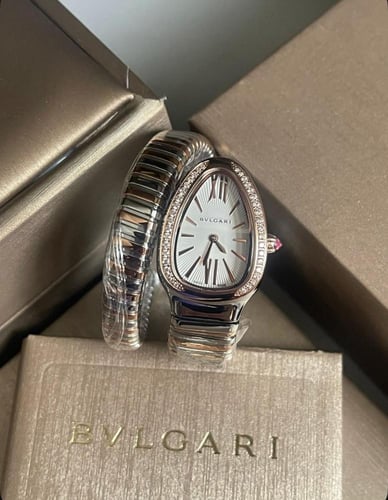 ساعة بولغاري مكس مينا اسود ، مينا ابيض