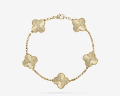 اسوارة van cleef لون ذهبي مطلي ذهب