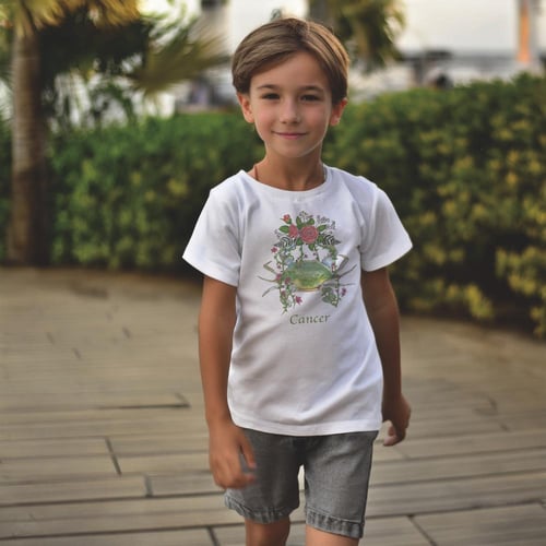 Kids' T-shirt - Cancer Zodiac – 100% Cotton – Wate...