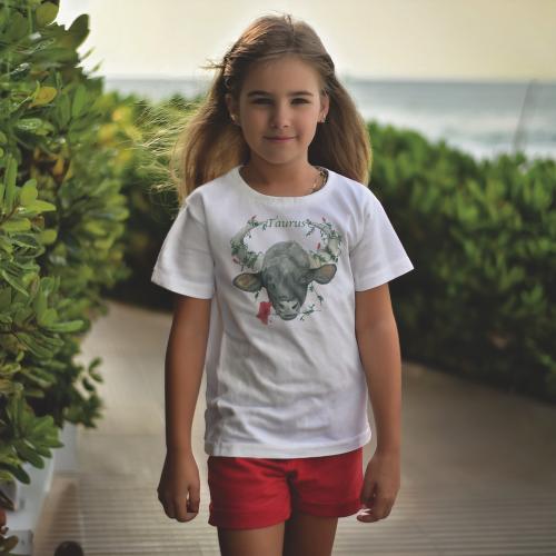 Kids' T-shirt - Taurus Zodiac – 100% Cotton – Wate...