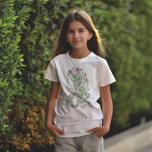 Kids' T-shirt- Virgo Zodiac – 100% Cotton – Waterc...