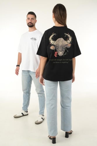 Oversized T-shirt Taurus zodiac- Unisex 100% Cotto...