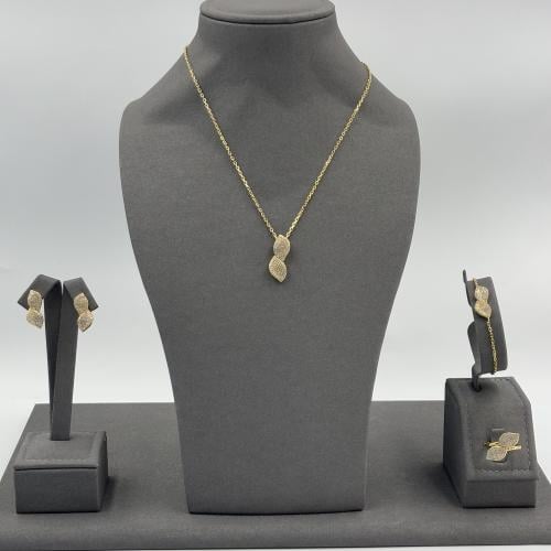 طقم باسكال بروني ناعم ذهبي