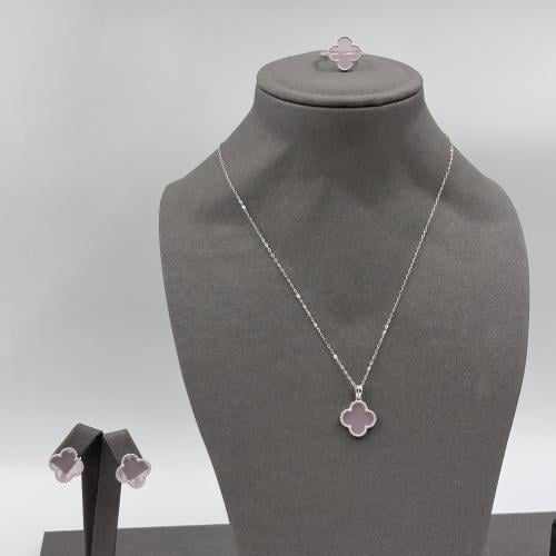 نصف طقم فان كليف صدف وردي