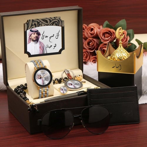 هديه رجالي طقم ساعه مميز فخم تصميم خاص