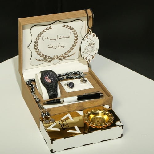 هديه العيد رجالي طقم ساعه ومبخره مع الاكسورات تصمي...