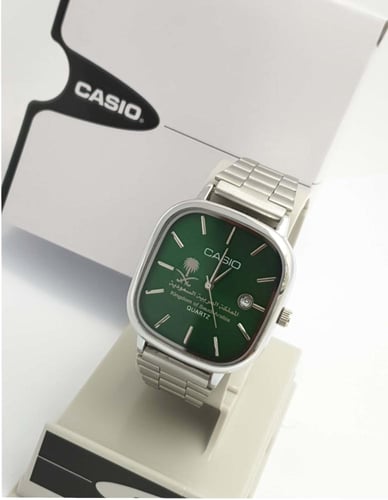 ساعه كاسيو بشعار المملكة تصميم حصري