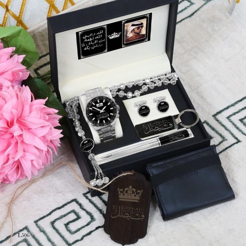 هديه رجالي طقم ساعه مع مجموعه من الاكسورات الفاخرة...