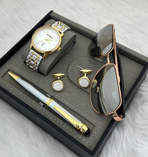 طقم ساعه رجالي استيل MOMENTBLACKفاخر واناقه