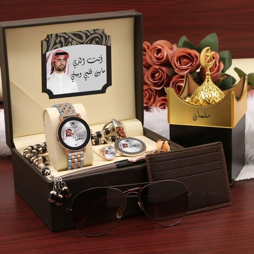 هديه رجالي طقم ساعه مميز فخم تصميم خاص