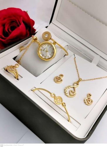 طقم ساعه نسائي كواليتي مع الاكسورات حصري