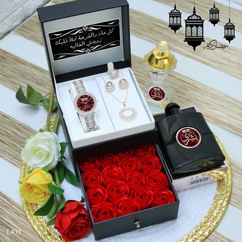 طقم ساعه هديه العيد أفخم الهدايا النسائية