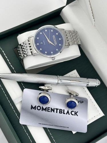 طقم ساعه رجاليه فخمه جديدنا من MOMENT BLACK اطقم ا...