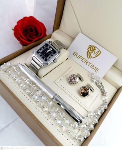 طقم ساعه رجالي اسبيشل تصميم كارتير مع الاكسورات حص...