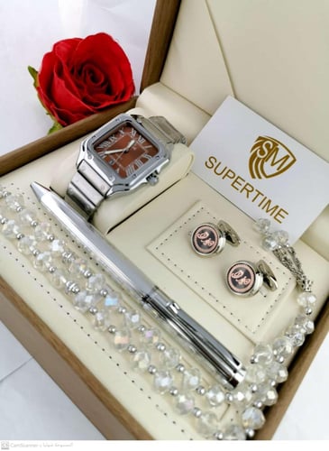 طقم ساعه رجالي اسبيشل تصميم كارتير مع الاكسورات حص...