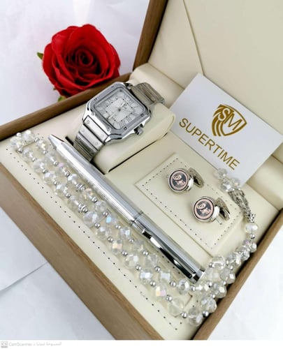 طقم ساعه رجالي اسبيشل تصميم كارتير مع الاكسورات حص...