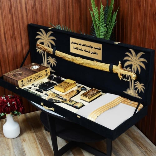 بوكس سيف ملكي خنجر نجراني بشت وطني صناعه كوري مع ا...