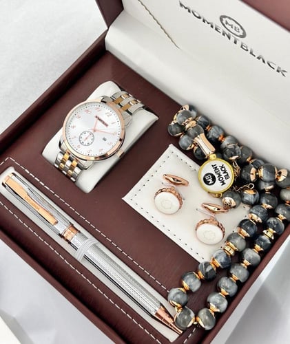 هدايا العيد حديثا طقم ساعه مومنت بلاانك فخامة مميز...