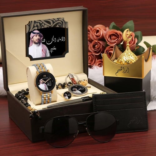 هديه رجالي طقم ساعه مميز فخم تصميم خاص