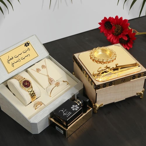 هديه نسائي طقم ساعه اسطوري يجمع بين الجمال والفخام...