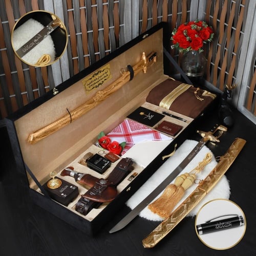 بوكس سيف هدايا رجالية زواج وتقاعد وترقية سيف وخنجر...