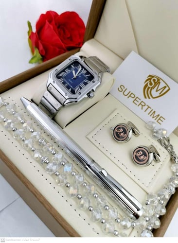 طقم ساعه رجالي اسبيشل تصميم كارتير مع الاكسورات حص...