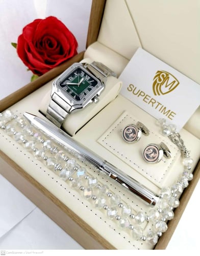 طقم ساعه رجالي اسبيشل تصميم كارتير مع الاكسورات حص...