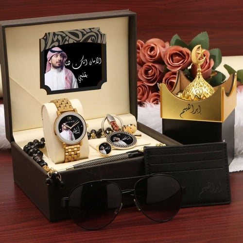 هديه رجالي طقم ساعه مميز فخم تصميم خاص
