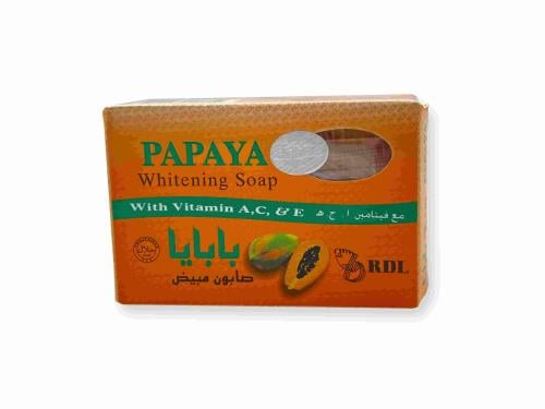صابونة البابايا لتبييض البشرة بالفيتامينات من RDL...