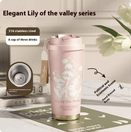 كوب قهوة محمول مانع للتسرب 500 مل