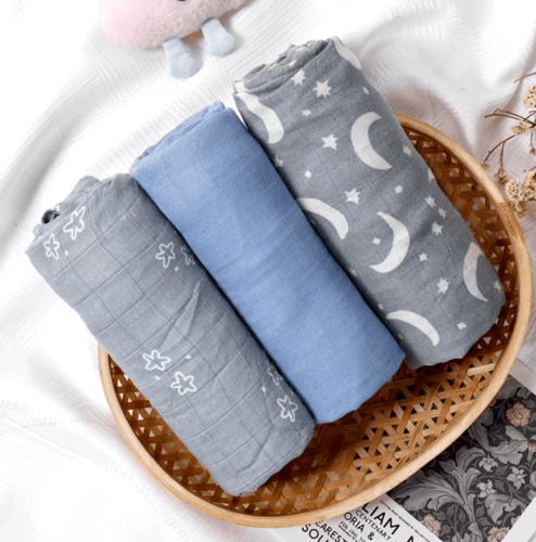 قماط قماط قطنية من الخيزران ، لحاف أطفال ناعم للنو...