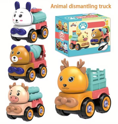 مجموعة سيارات البناء 4 قطع