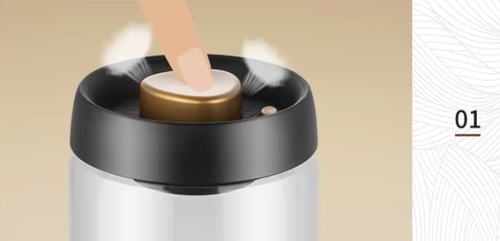 برطمان تخزين حبوب القهوة محكمة الإغلاق 1200 مل