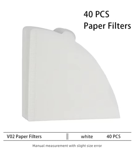 ورق فلتر قهوة للاستعمال مرة واحدة 40 قطعة