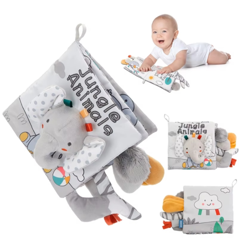 كتب 3D تعليمية وحسية لحديثي الولادة 0-12 شهر