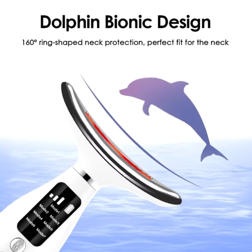 جهاز الدولفين EMS لشد الوجه والرقبة المحمول 7 الوا...