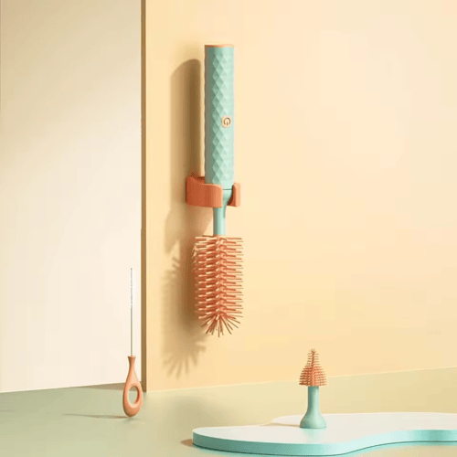 فرشاة كهربائية من السيليكون 360 درجة لزجاجات الأطف...