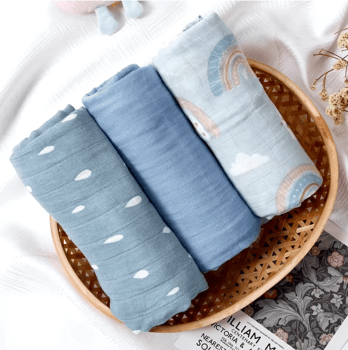 قماط قماط قطنية من الخيزران ، لحاف أطفال ناعم للنو...