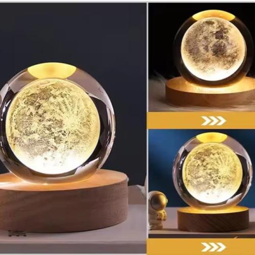 بلورة كرستال مضيئة 3D بضوء LED