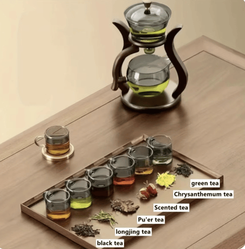 طقم ابريق شاي زجاجي مغناطيسي