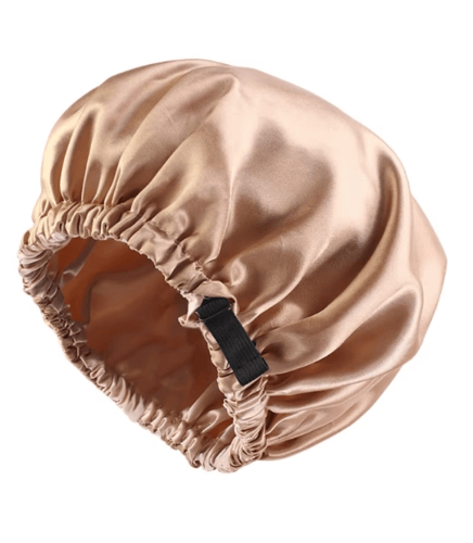 بونيه ساتان طويل مع شريط ربطة رأس للنساء ، قبعة نو...
