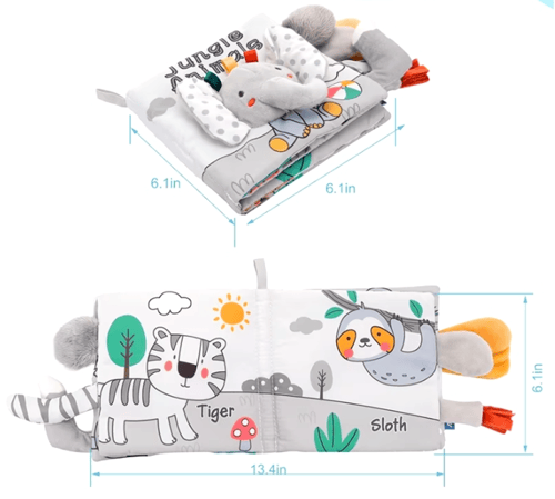 كتب 3D تعليمية وحسية لحديثي الولادة 0-12 شهر