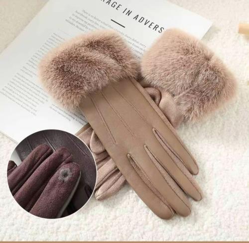 قفازات شتوية نسائية تدعم لمس الهاتف