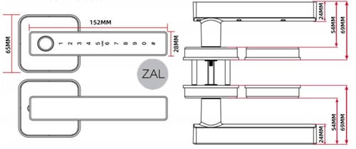 قفل باب ذكي مفصول ZAL