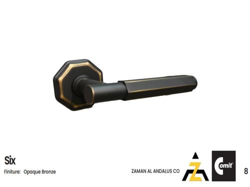 مسكة باب إيطالي معتق ذهبي مع الاسود